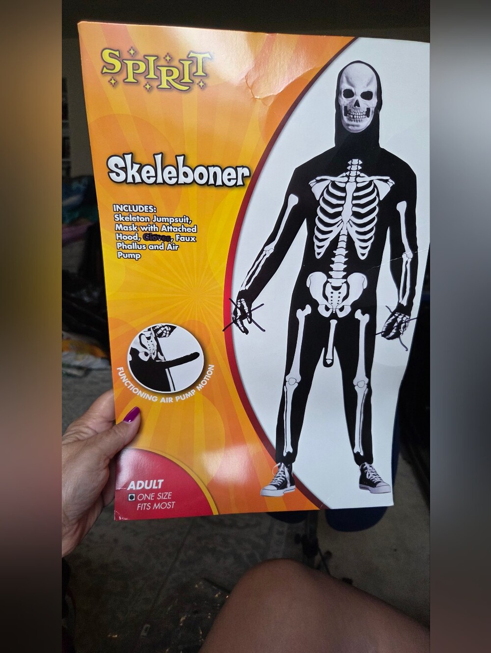 Skeleboner Skeleton Jumpsuit Costume - Black & White